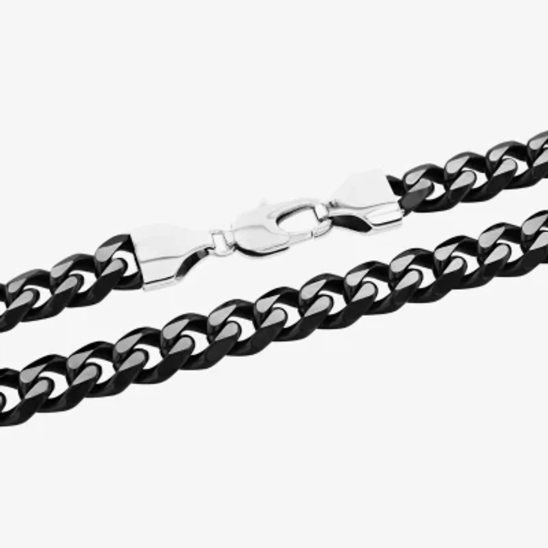 Mens Stainless Steel 24 Inch Curb Chain Necklace