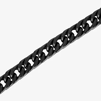 Mens Stainless Steel 9 Inch Solid Curb Chain Bracelet
