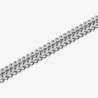 Mens Stainless Steel 8 1/2 Inch Link Chain Bracelet
