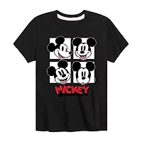 Disney Collection Little & Big Kid Boys Crew Neck Short Sleeve Regular Fit Mickey Mouse Graphic T-Shirt