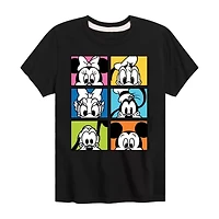Disney Collection Little & Big Kid Boys Crew Neck Short Sleeve Regular Fit Mickey and Friends Graphic T-Shirt