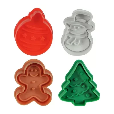 R&M International Llc Christmas Pastry & Cookie 4-pc. Stamper