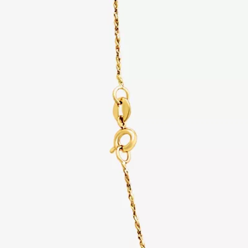 Silver Reflections Womens 10K Gold Over Brass 24 Inch Braid Chain Necklace