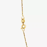 Silver Reflections Womens 10K Gold Over Brass 24 Inch Braid Chain Necklace