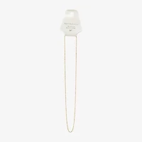 Silver Reflections Womens 10K Gold Over Brass 24 Inch Braid Chain Necklace