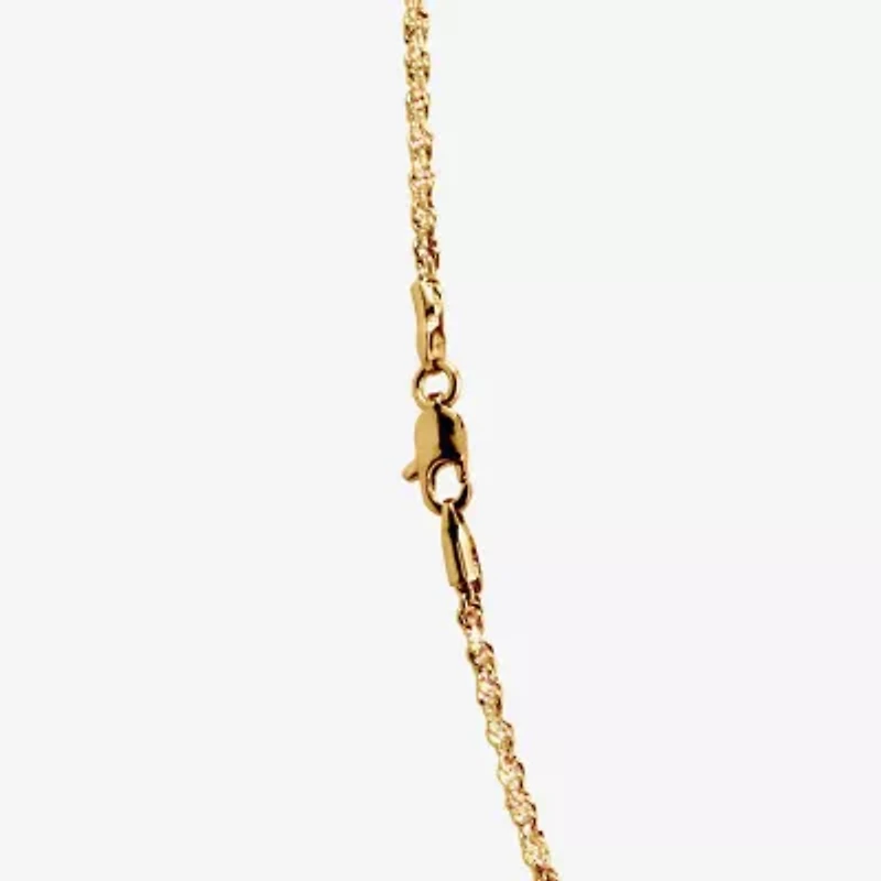 Silver Reflections Womens 18K Gold Over Brass Inch Rope Chain Necklace