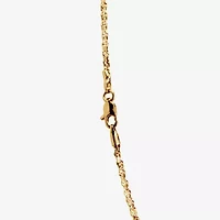 Silver Reflections Womens 18K Gold Over Brass Inch Rope Chain Necklace