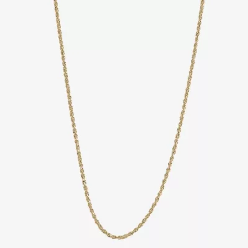 Silver Reflections Womens 18K Gold Over Brass Inch Rope Chain Necklace