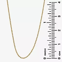 Silver Reflections Womens 18K Gold Over Brass Inch Rope Chain Necklace