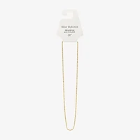Silver Reflections Womens 18K Gold Over Brass Inch Rope Chain Necklace