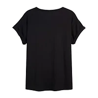 Womens Juniors Scoop Neck Short Sleeve Regular Fit Black Panther Marvel Graphic T-Shirt