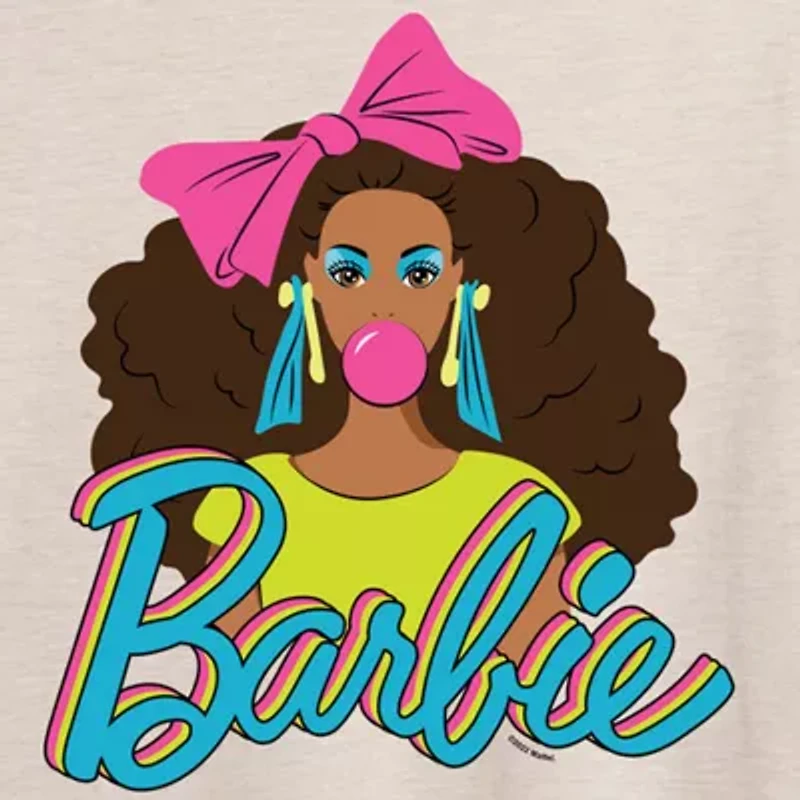 Black History Month Womens Scoop Neck Short Sleeve Regular Fit Barbie Juniors Graphic T-Shirt
