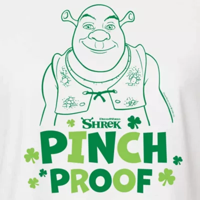 Dreamworks Shrek Pinch Proof Cropped Tee Womens Crew Neck Short Sleeve Regular Fit Juniors Graphic T-Shirt