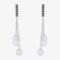 Limited Quantities! Womens Dyed Cultured Freshwater Pearl Sterling Silver Drop Earrings