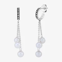 Limited Quantities! Womens Dyed Cultured Freshwater Pearl Sterling Silver Drop Earrings