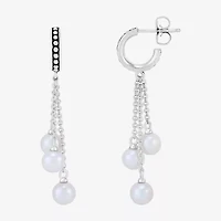 Limited Quantities! Womens Dyed Cultured Freshwater Pearl Sterling Silver Drop Earrings