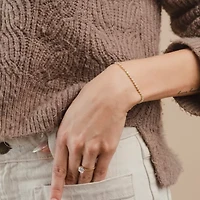 H-I/ I1) Womens CT. T.W. Lab Grown White Diamond 10K Gold 7.25 Inch Tennis Bracelet