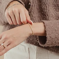 H-I/ I1) Womens CT. T.W. Lab Grown White Diamond 10K Gold 7.25 Inch Tennis Bracelet