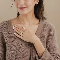 H-I/ I1) Womens CT. T.W. Lab Grown White Diamond 10K Gold 7.25 Inch Tennis Bracelet