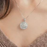 (G / Si2) Womens 2 CT. T.W. Lab Grown White Diamond 14K Gold Round 18 Inch Pendant Necklace