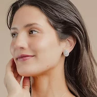 (G / Si2) Lab Grown White Diamond 14K Gold 20.1mm Pear Stud Earrings