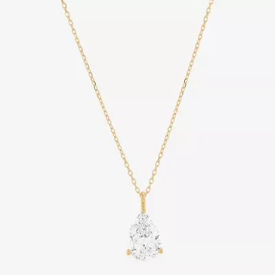 2 CT. T.W. Lab-Grown (H-I / Si1-Si2) Diamond 14K Gold Pear-cut Pendant Necklace