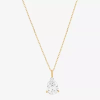 2 CT. T.W. Lab-Grown (H-I / Si1-Si2) Diamond 14K Gold Pear-cut Pendant Necklace