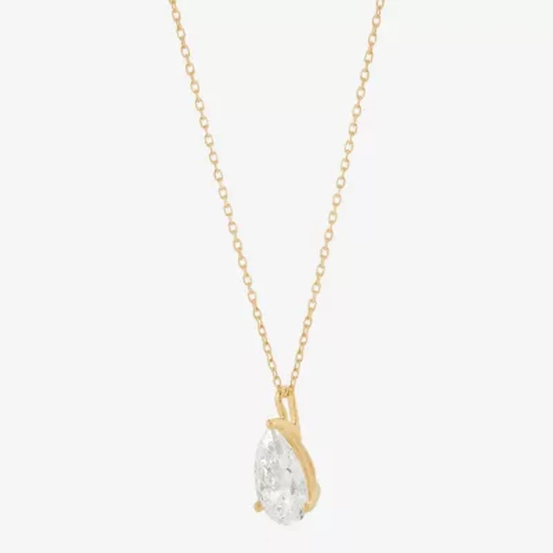 2 CT. T.W. Lab-Grown (H-I / Si1-Si2) Diamond 14K Gold Pear-cut Pendant Necklace