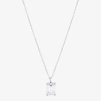 2 CT. T.W. Lab-Grown (H-I / Si1-Si2) Diamond 14K Gold Emerald-cut Pendant Necklace