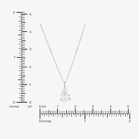 ( H-I/Si1-Si2 ) 2 CT.  Lab-Grown Diamond 14K Gold Pear 18 Inch Pendant Necklace