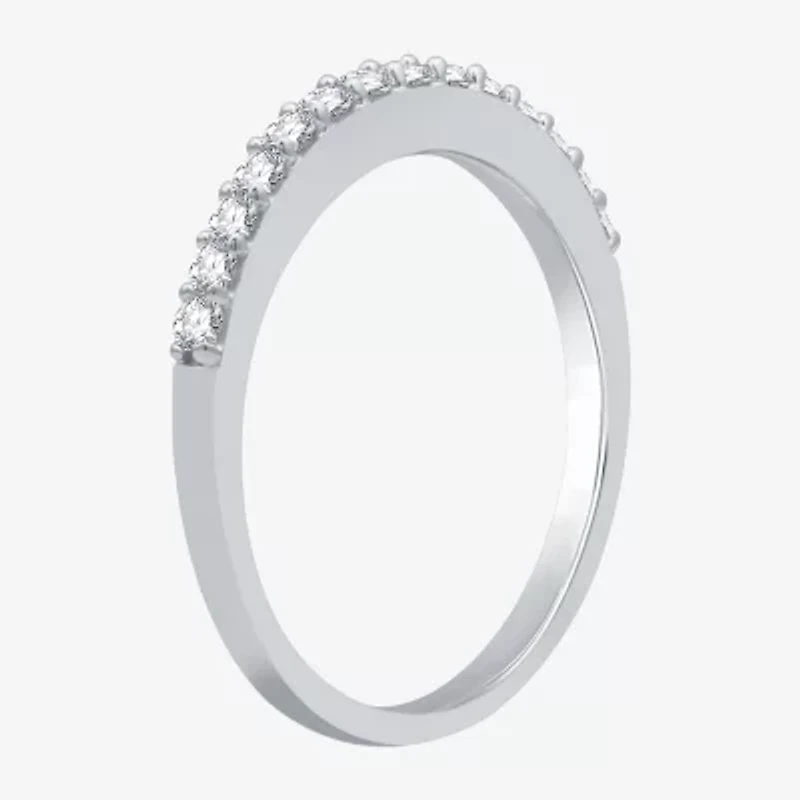 I Said Yes (H-I / I1) 1/4 CT. T.W. Lab Grown White Diamond Sterling Silver or 14K Gold Over Wedding Band