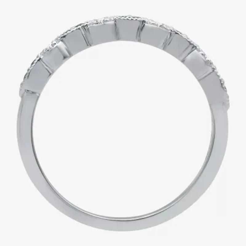 I Said Yes 1/2 CT. T.W. Lab Created Blue Sapphire Sterling Silver or 14K Gold Over Wedding Band
