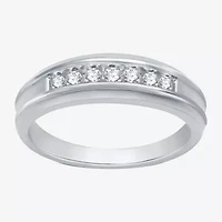 I Said Yes (H-I / I1) Mens 1/4 CT. T.W. Lab Grown White Diamond 14K Two Tone Gold Over Silver Wedding Band