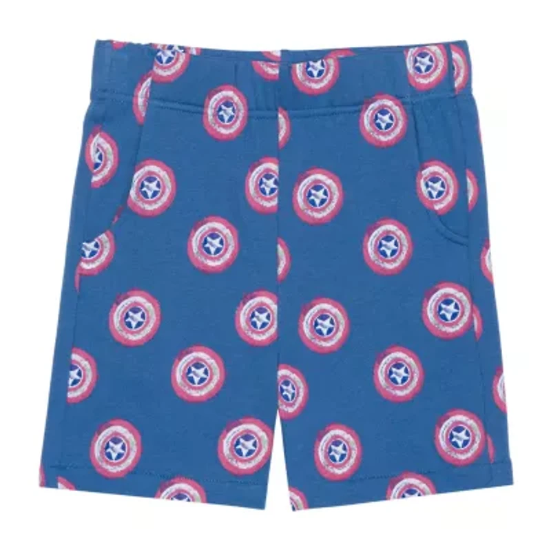 Disney Collection Little & Big Kid Boys 2-pc. Captain America Short Set