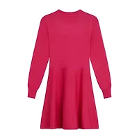 Knit Works Big Kid Girls Long Sleeve Cuffed Sleeve Sweater Dress