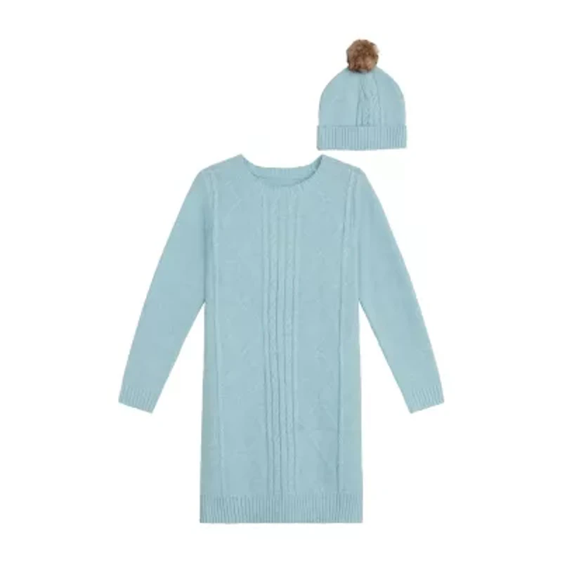 Knit Works Big Kid Girls Cuffed Sleeve Dress Set