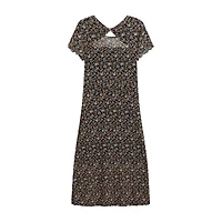 Knit Works Big Kid Girls Short Sleeve Fitted Drop Waist Dress