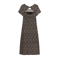 Knit Works Big Kid Girls Short Sleeve Fitted Drop Waist Dress