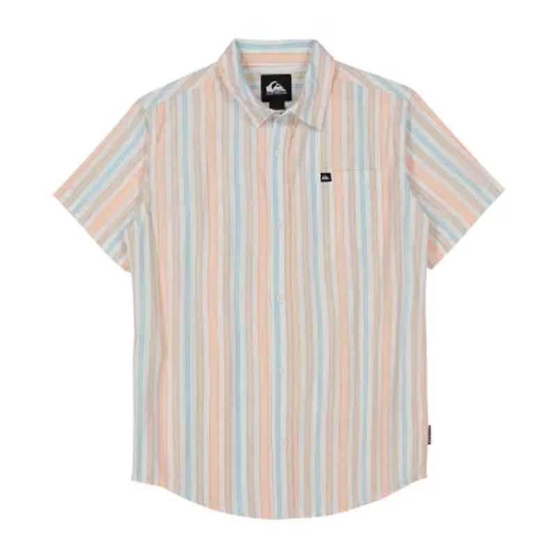 Quiksilver Big Kid Boys Short Sleeve Regular Fit Button-Down Shirt