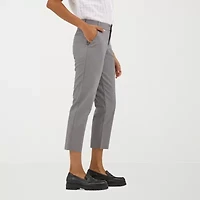 Lee Wrinkle Free Womens Stretch Fabric Straight Mid Rise Capri Pant