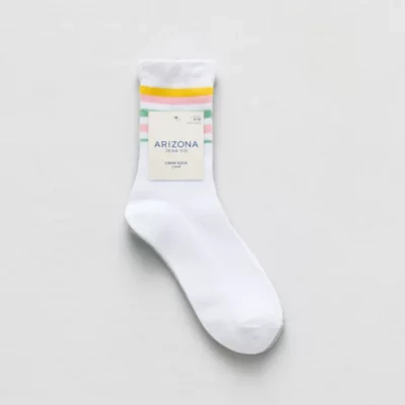 Arizona Ruffle Womens 2 Pair Crew Socks