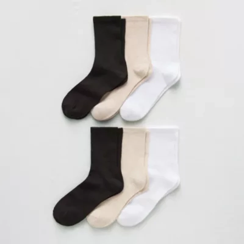 Mixit Sport Rib Short Womens 6 Pair Crew Socks