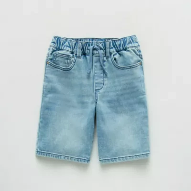 Thereabouts Pull-On Little & Big Kid Boys Stretch Fabric Adjustable Waist Denim Short
