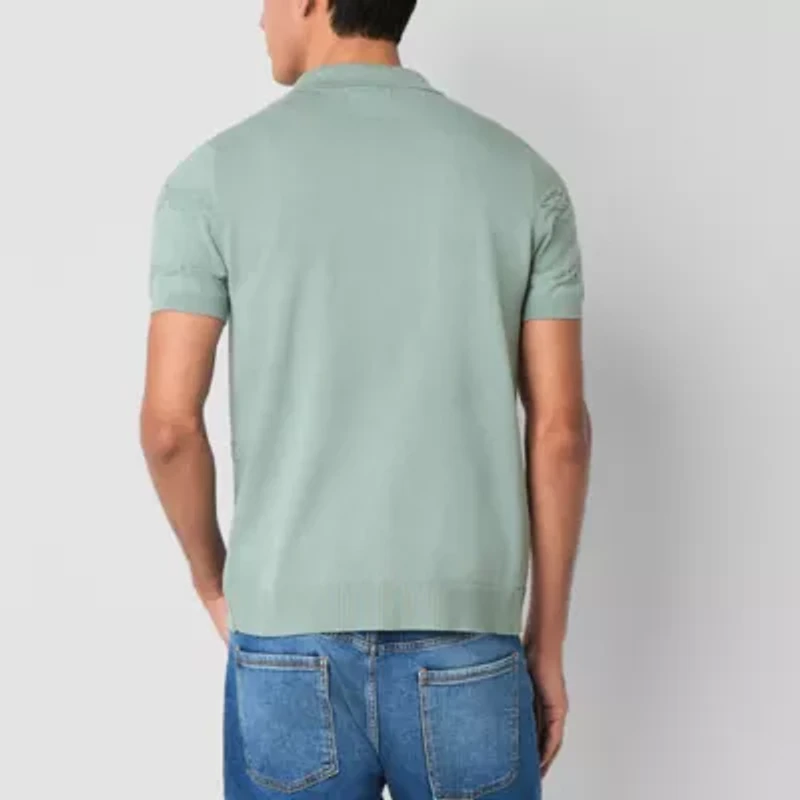Frye and Co. Southwestern Stitch Mens Short Sleeve Regular Fit Button-Down Shirt