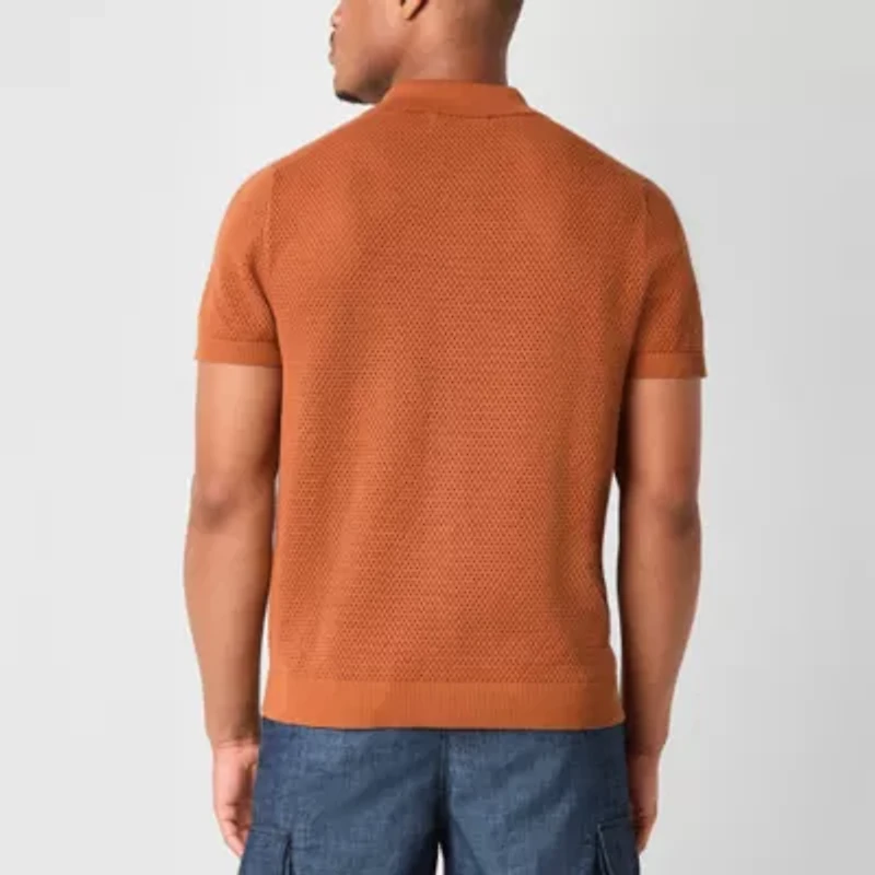 mutual weave Mens Short Sleeve Regular Fit Button-Down Shirt