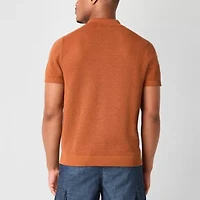 mutual weave Mens Short Sleeve Regular Fit Button-Down Shirt