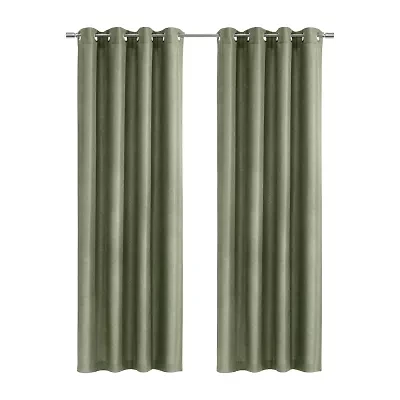 Abstract Grommet Top Light-Filtering Single Curtain Panel