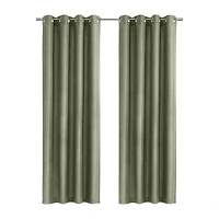 Abstract Grommet Top Light-Filtering Single Curtain Panel