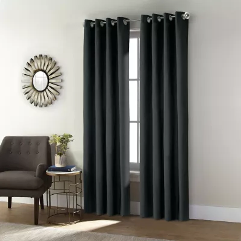 Shadow Grommet Top Energy Saving 100% Blackout Single Curtain Panel