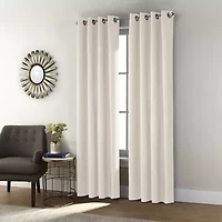 Thermaplus Shadow Grommet Top Energy Saving 100% Blackout Single Curtain Panel